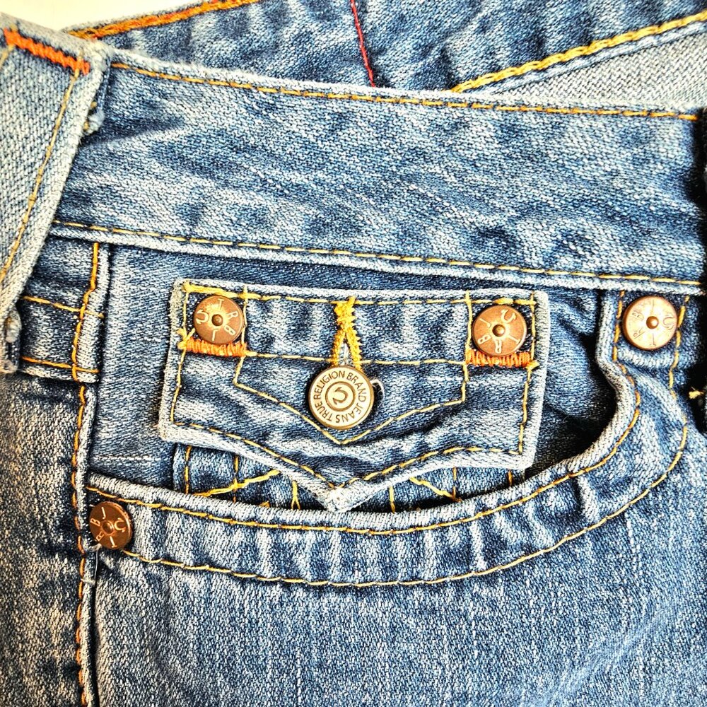 True Religion Joey Flare Jeans 30 Embroidered "Madame Mystery" Limited Edition - Picture 7 of 16